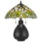 Cal Lighting Tiffany Table Lamp in Dark Bronze and Green, , large