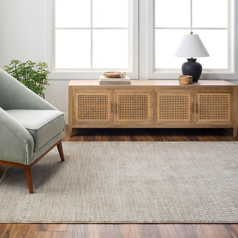 Surya Masterpiece Light Gray and Medium Gray 5&#39; x 7&#39;5&quot; Area Rug, , large