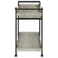 Pacific Landing Ventura Storage Bar Cart in Grey Driftwood and Black, , large