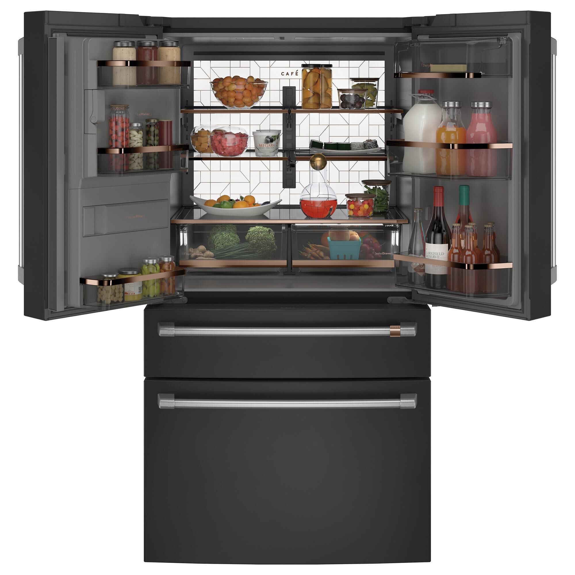 Cafe 27.8 Cu. Ft. Capacity 4-Door Smart French Door Refrigerator