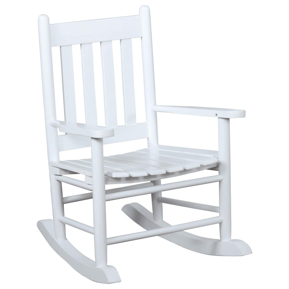 Pacific Landing Youth Rocking Chair in White, , large
