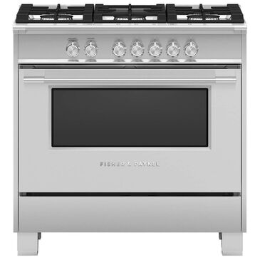 Fisher and Paykel 36" Freestanding Classic Gas Ranges in Stainless Steel, , large