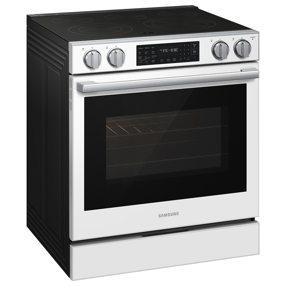 Samsung Bespoke 6.3 Cu. Ft. Smart Slide-In Electric Range with True Convection in White Glass, , large