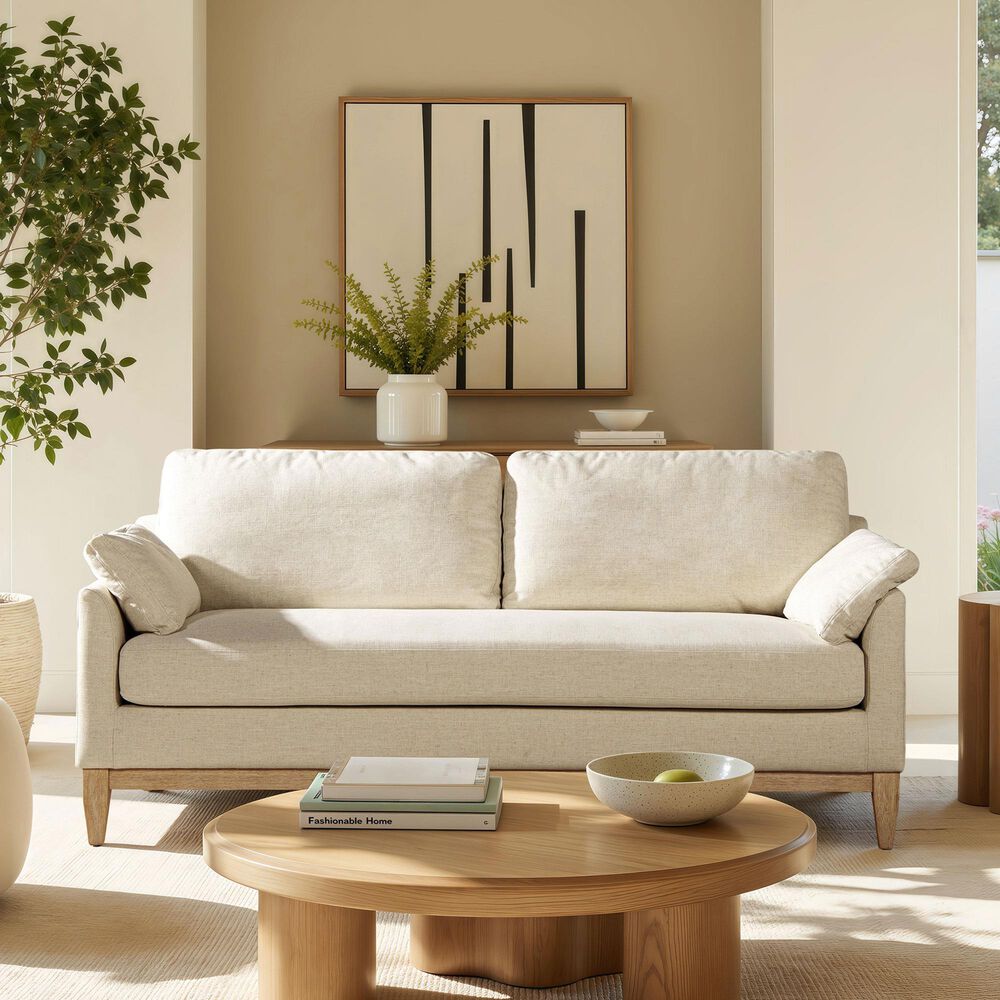 Jennifer Taylor Home Pasadena Stationary Sofa in Flax White, , large