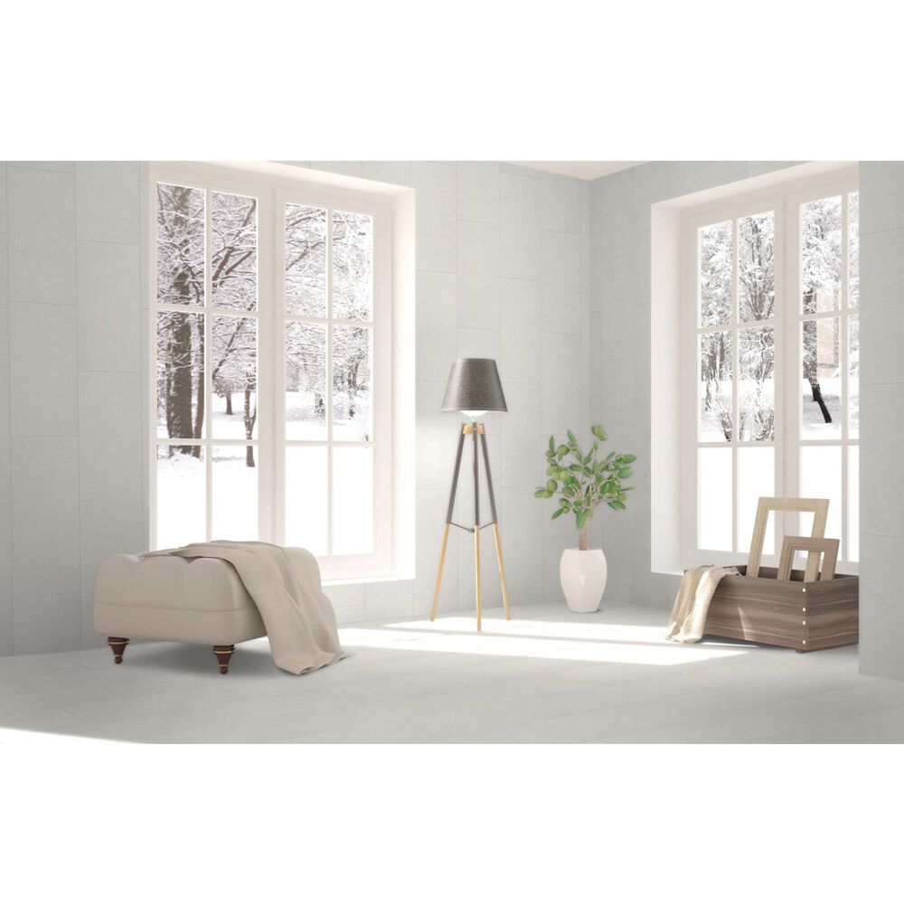 Dal-Tile Fabric Art White 12&quot; x 24&quot; Porcelain Tile, , large