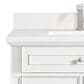 James Martin Vanities Lorelai 36" Single Vanity in Bright White with Single Hole 3 cm White Zeus Quartz Top & Backsplash, , large