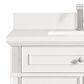 James Martin Vanities Lorelai 36" Single Vanity in Bright White with Single Hole 3 cm White Zeus Quartz Top & Backsplash, , large