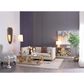 A&B Home Anita Table Lamp with Collapsible Shade in White and Gold, , large