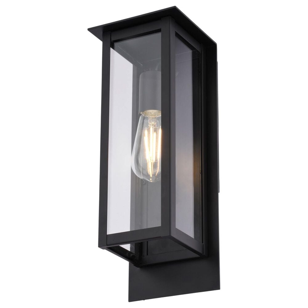 Vaxcel Burr Ridge 1-Light Outdoor Wall Sconce in Matte Black, , large