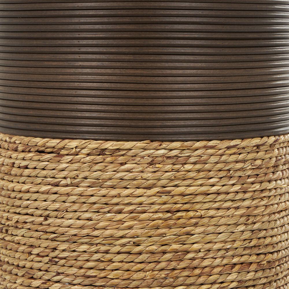 Maple and Jade 40&quot; Seagrass Handmade Decorative Vase in Dark Brown and Natural Brown, , large