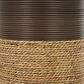 Maple and Jade 40" Seagrass Handmade Decorative Vase in Dark Brown and Natural Brown, , large