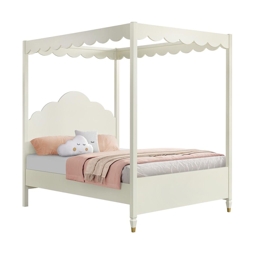 Forma &amp; Co Olivia 5-Piece Full Canopy Bedroom Set in French White, , large
