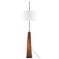 Lumisource Robyn Floor Lamp with White Shade in Walnut and Black, , large