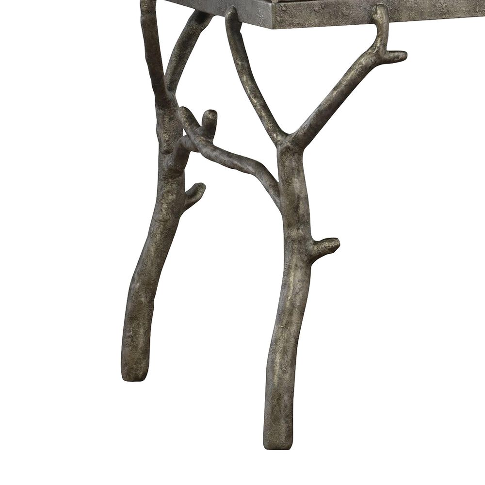 Uttermost Lismore Bench in Antique Silver, , large