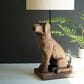 Kalalou Wooden Dog Table Lamp, , large