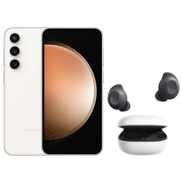 Samsung Galaxy S23 FE 6.4" 128GB (Unlocked) in Cream with Graphite Galaxy Buds FE, , large