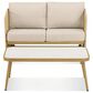 Sunwell Garden 2-Piece Patio Loveseat Set in Beige, , large