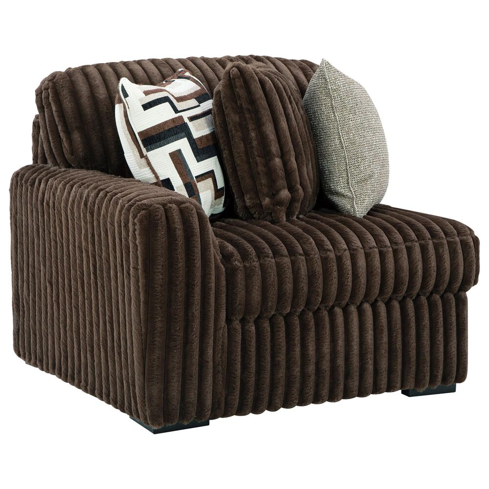 Ashley Midnight-Madness 4-Piece Reversible Sectional in Chocolate, , large