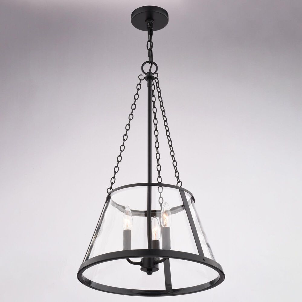 Vaxcel Rochester 3-Light Pendant in Matte Black, , large