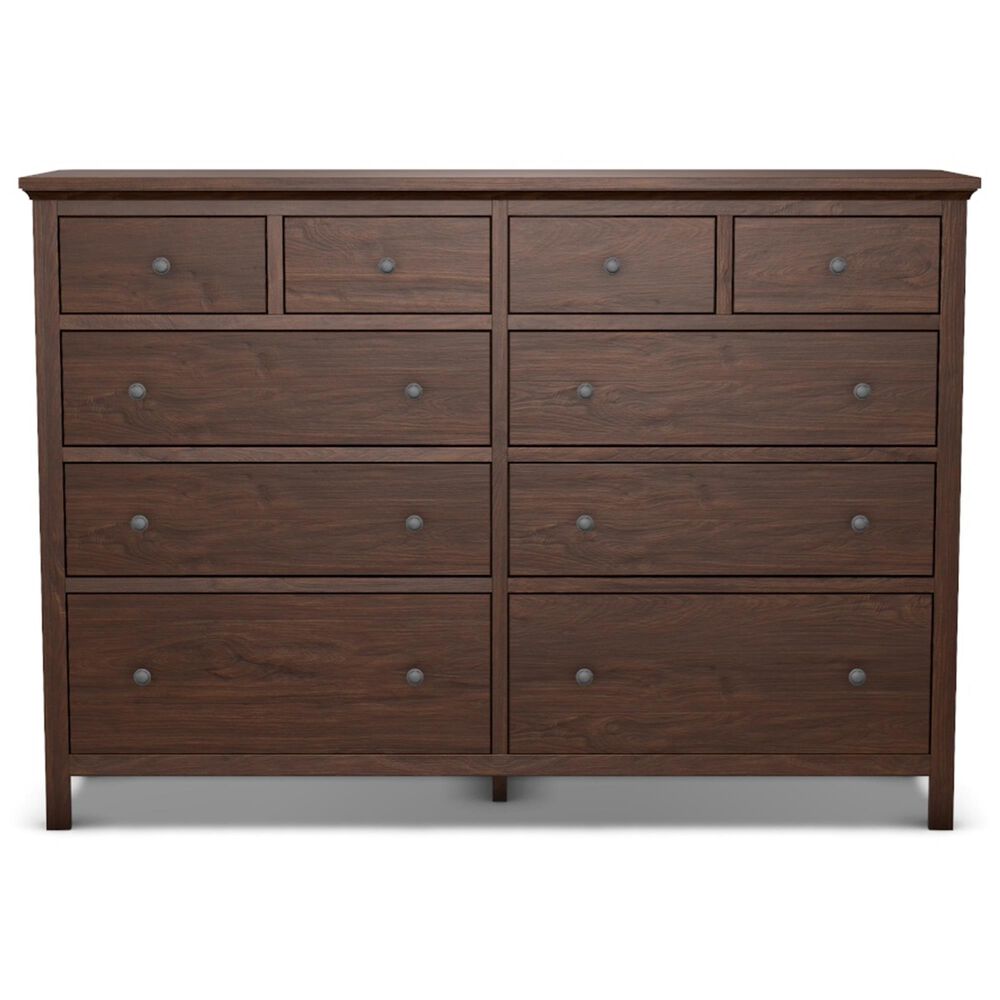 Archbold Furniture Heritage 10 Drawer Dresser Only in Brown Mahogany, , large
