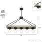 Hunter Devon Park 5-Light Linear Chandelier in Onyx Bengal and Barnwood, , large