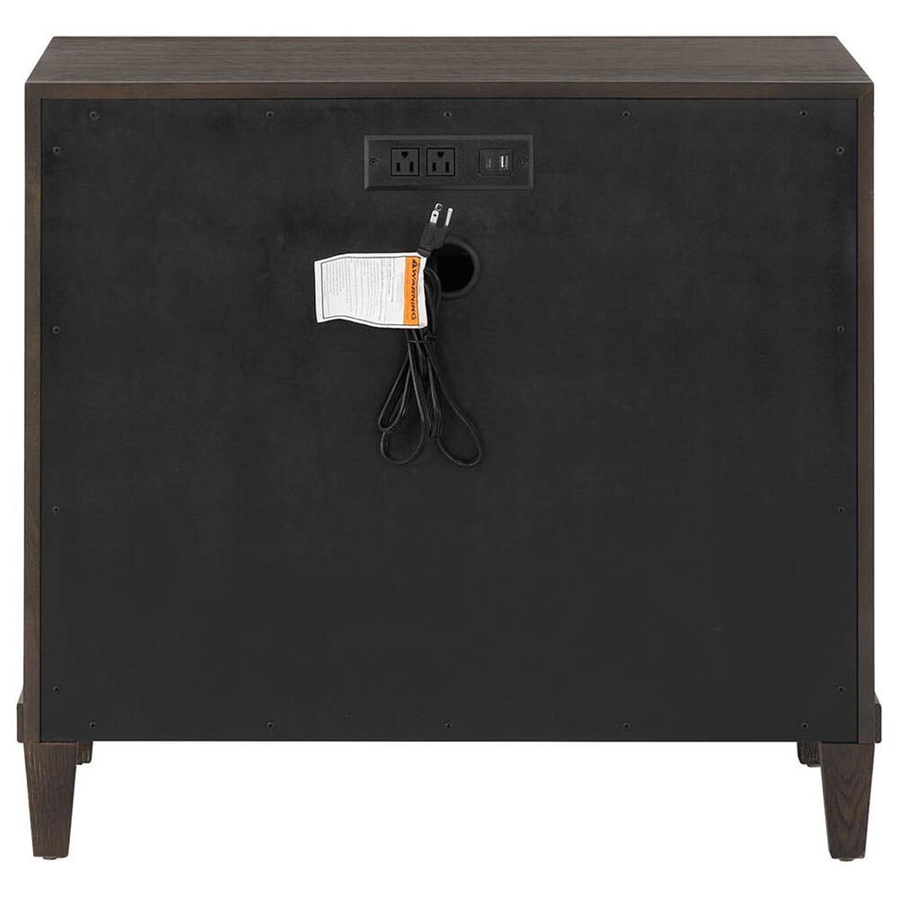 Furniture Worldwide Montclair 4 Piece Queen Panel Bedroom Set in Embossed Cocoa and Smoked Gold, , large