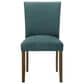 Coaster Cantley Side Chair with Teal Blue Cushion in Rich Brown, , large