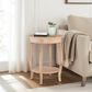Linon Home Decor Aura Round Side Table in Natural, , large