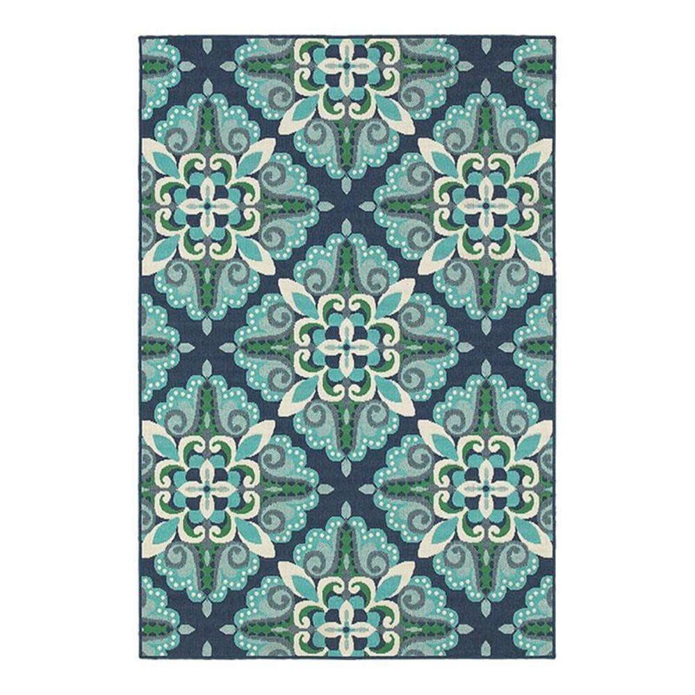 Oriental Weavers Meridian 2206B 5"3" x 7"6" Blue Area Rug, , large