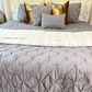 Triangle Home Fashions Solange Stripe 3-Piece Queen Quilt Set in Yellow and Gray, , large