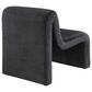 Coaster Drayton Upholstered Curved Accent Armless Chair in Black, , large