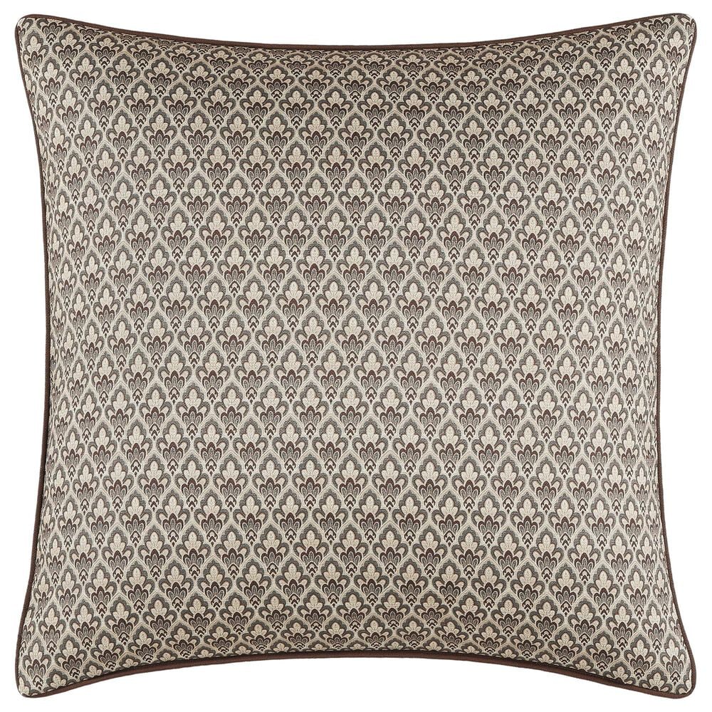 J. Queen New York Maren 26" Square Euro Pillow Sham in Gold, Beige and Chocolate, , large