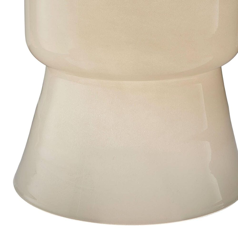 Splendor Living Upland Glass Garden Stool in Cream, , large