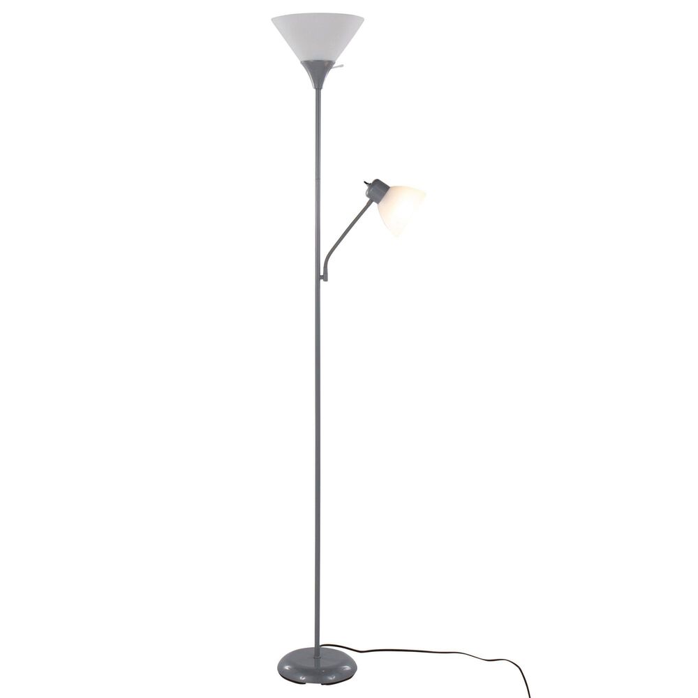 Grandview Gallery Dual Shade Floor Lamp in Silver, , large