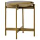 Blue River Dua End Table in Medium Gray and Antique Brass, , large