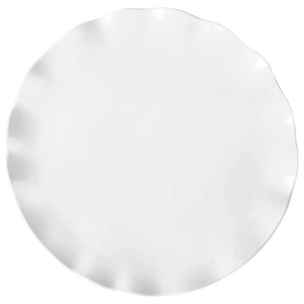 Supreme 16" Melamine Round Serving Large Platter in White, , large