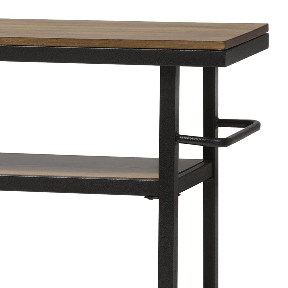 Baxton Studio Kennedy Mobile Serving Cart in Antique Black and Brown, , large