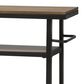 Baxton Studio Kennedy Mobile Serving Cart in Antique Black and Brown, , large