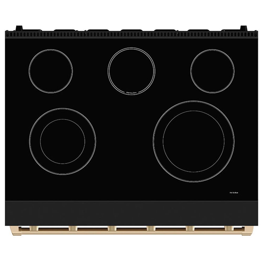 Thor Kitchen Gordon Ramsay 6 Cu. Ft. Professional Freestanding Electric Range with Bronze Handle Kit in Black, , large