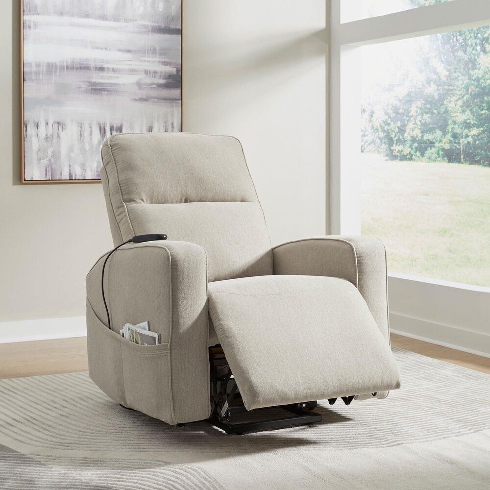 Ashley Starganza Power Lift Recliner in Smoke, , large