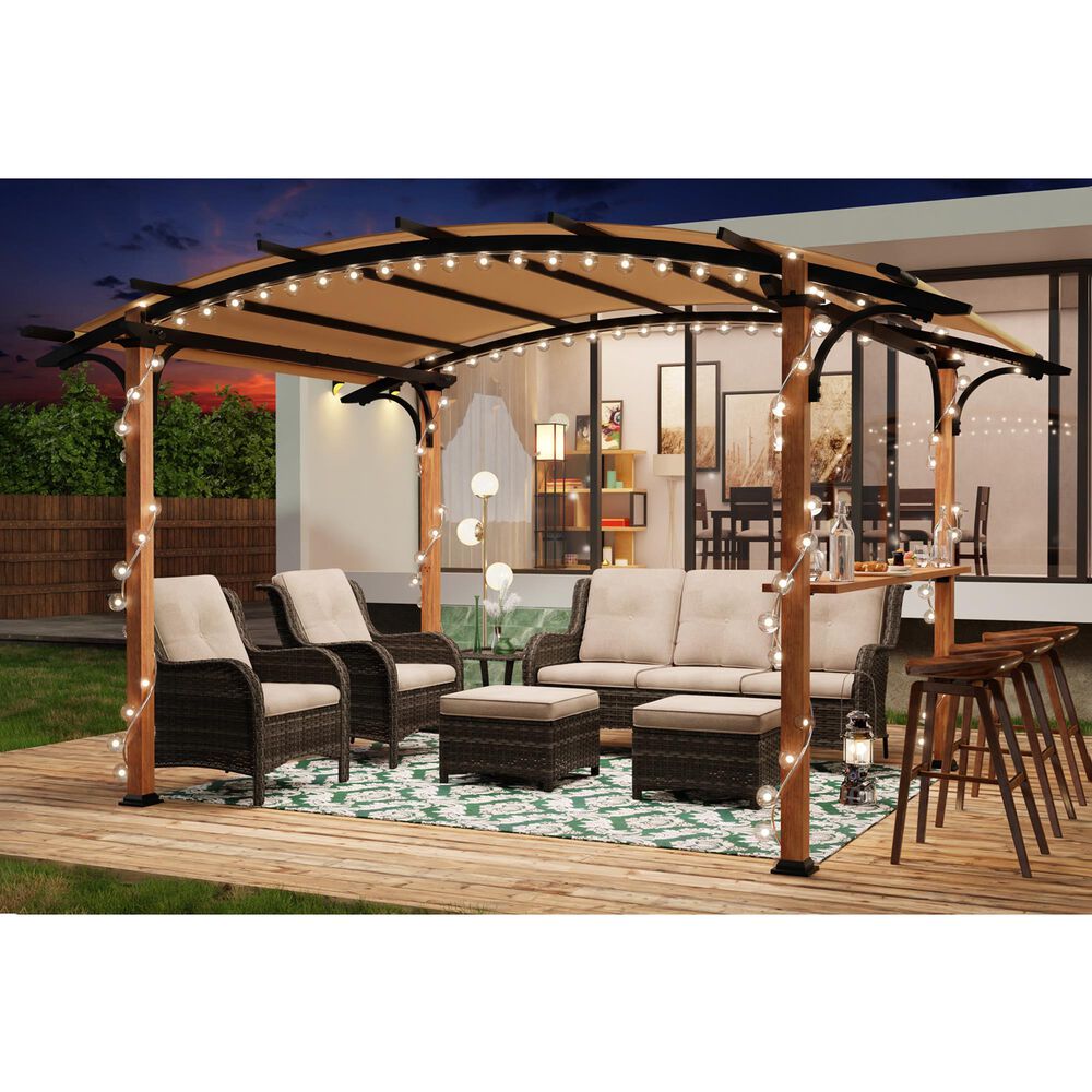 Sunwell Garden 10' Patio Pergola in Natural, , large