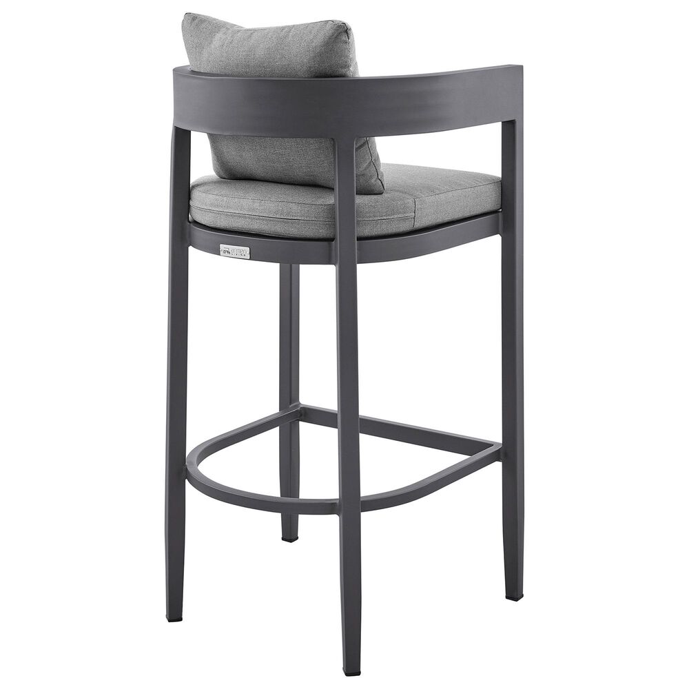 Armen Living Argiope Patio Counter Height Bar Stool in Dark Gray, , large