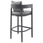 Armen Living Argiope Patio Counter Height Bar Stool in Dark Gray, , large