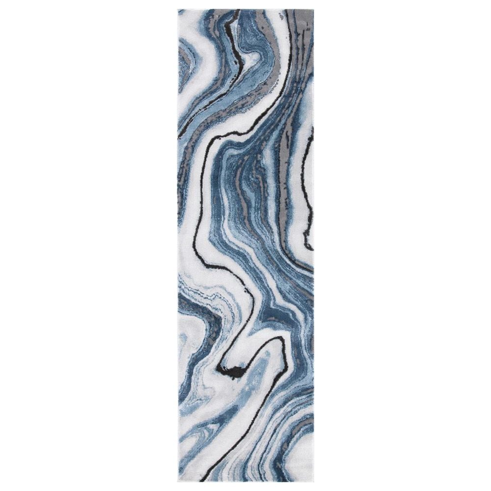 Safavieh Craft CFT819M 2"3" x 8" Blue and Grey Runner, , large