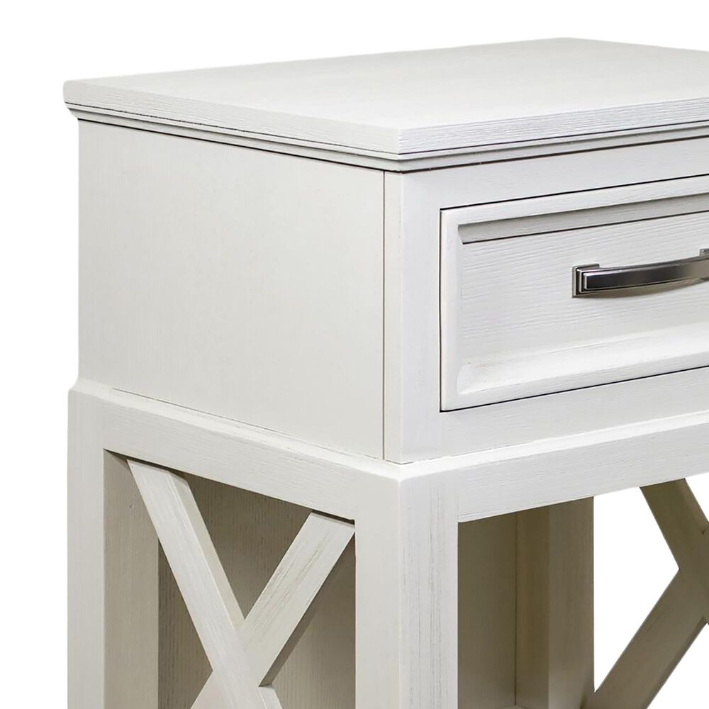 Shannon Hills Osborne 1-Drawer Nightstand in Winter White, , large