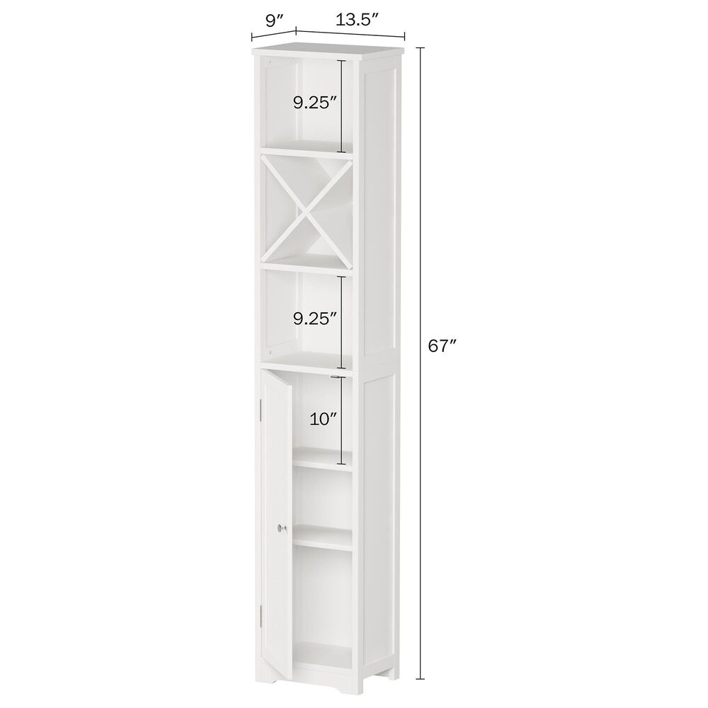 Timberlake Hastings Home Bathroom Linen Cabinet in White, , large