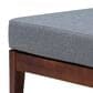 Linon Home Decor Summerlyn Patio Ottoman with Walnut Frame in Grey, , large