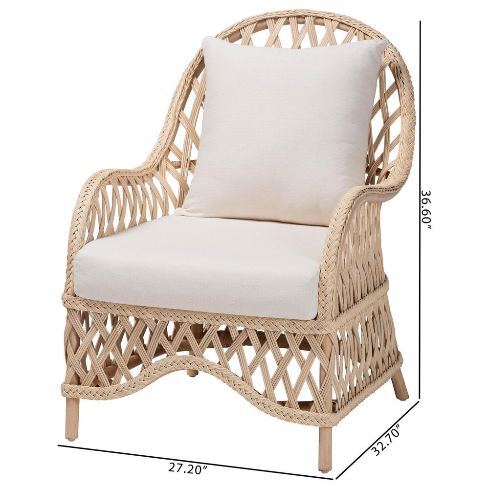 Baxton Studio Florence Arm Chair in Neutral, , large