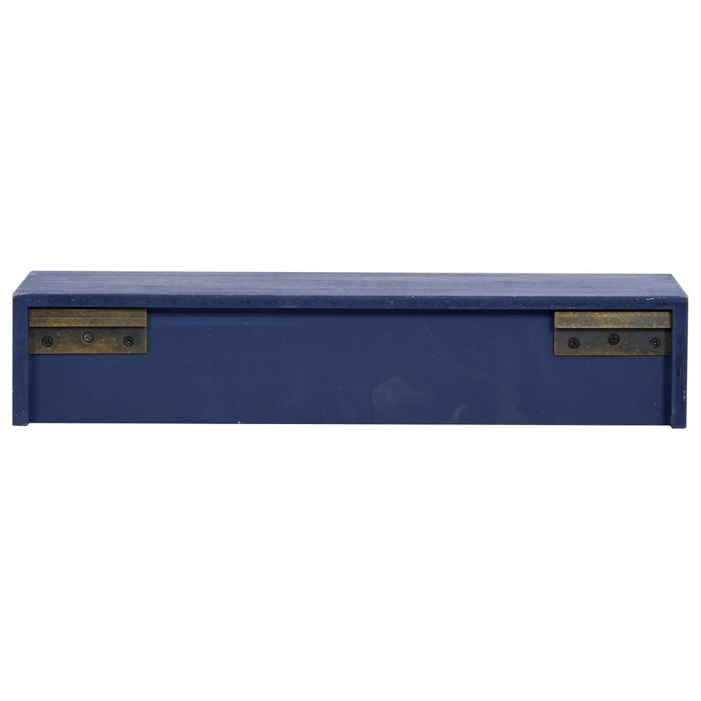 Maple and Jade 3-Piece Wall Shelf with Knotted Rope in Dark Blue and White, , large