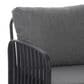 Hearth and Haven Patio Club Chair with Dark Gray Cushion in Black, , large